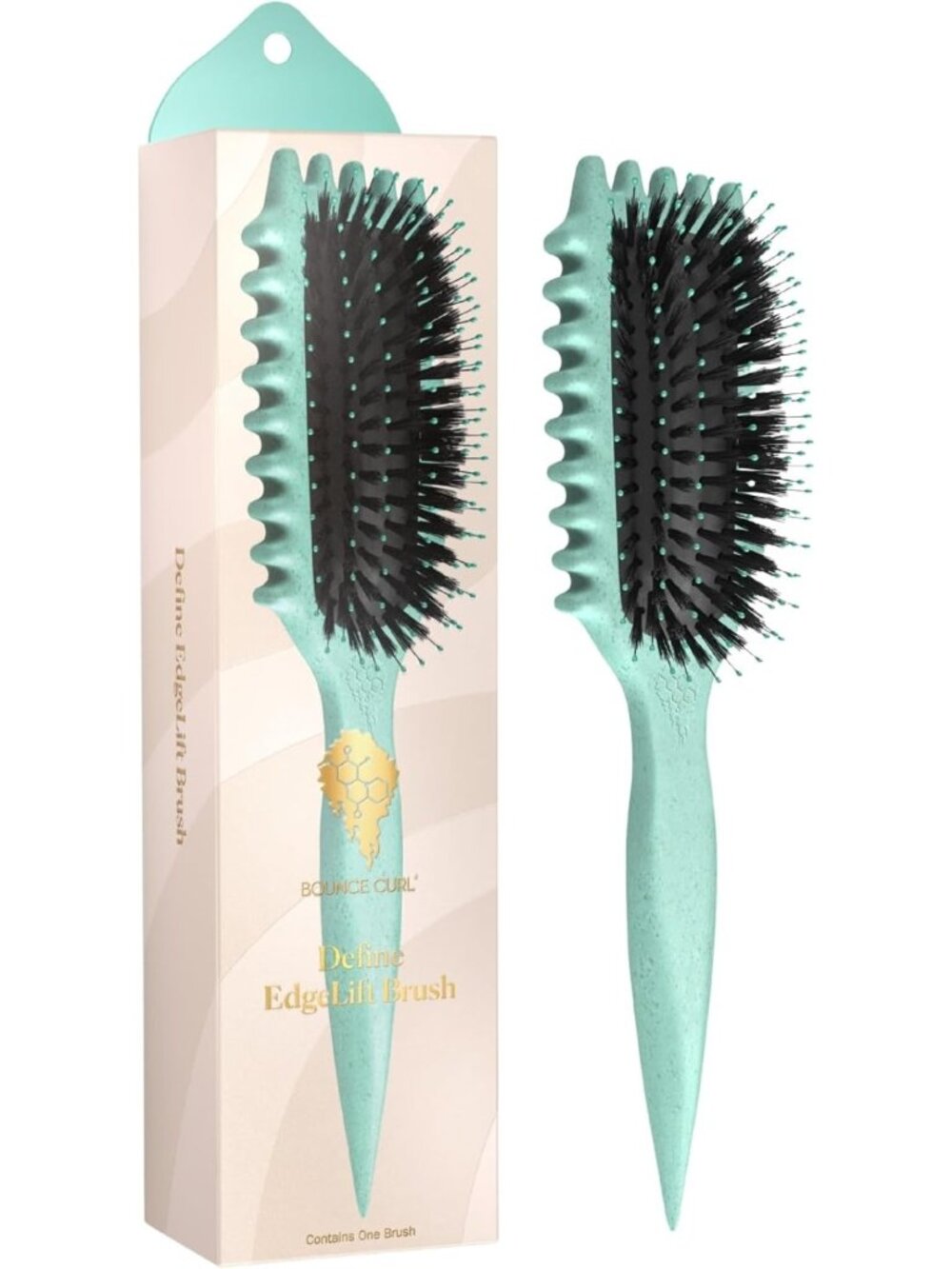 5-in-1 Styling Tool for Defined Curls, EdgeLift Brush, Teal Hair Care Essential